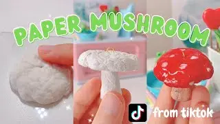 making viral tiktok paper mushrooms // craft with me!