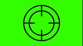 Animated Target Icon on Green Screen