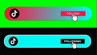 TikTok Follow green screen, transparent background