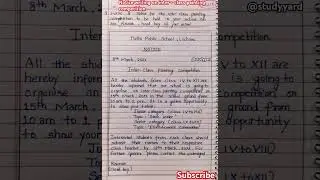 How to Write a Notice for a Painting Competition