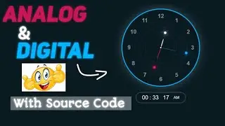 Analog & Digital Clock | Html CSS JavaScript | @Codingpolar  | #coding