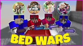 4 ЮТУБЕРА НА БЕД ВАРС - НЕОЖИДАННАЯ ПОБЕДА! МАЙНКРАФТ BED WARS