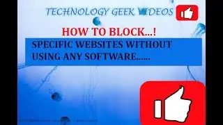 How to block websites using without any software in windows
