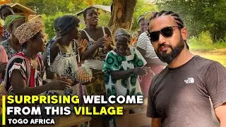 Whole village gathered to welcome us in this village!