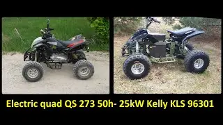 Electric quad ⚡25kw⚡Motor QS 273 50h 4T kelly kontroler kls 96301 Samsung Sdi 94 ah 24s1p