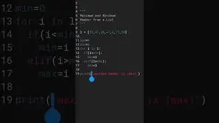 Max and Min in List | List | Python Program 