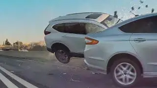 HIGH SPEED CRASH CAUGHT ON TESLACAM