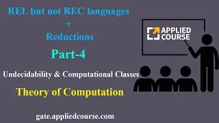REL but not REC languages + Reductions |  Undecidability & Computational Classes | Part-4 | TOC & CD
