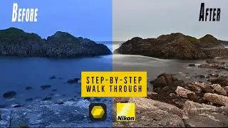 Nikon NX Studio Walk Through RAW processing with a Long Exposure image of the Northern Ireland Coast