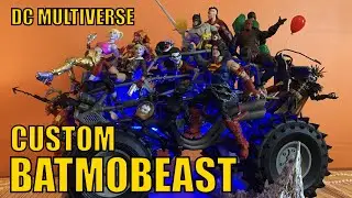 DC Multiverse | Custom Batmobeast | Rotating Display | Ground FX Lights | 22 Figures