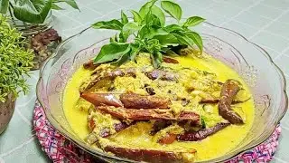 terong goreng saos gulai cakalang,popoki goreng saus santan cakalang,terong saussantan,olahan terong
