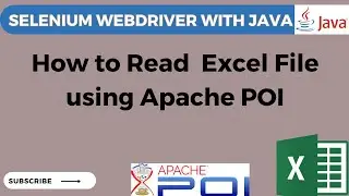 Selenium WebDriver tutorial #38 How To Read Data From Excel File using Apache POI|Selenium WebDriver