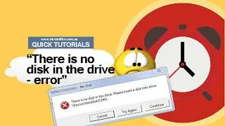 there is no disk in the drive error message windows - best fix!