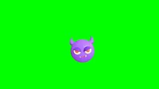 evil emoji green screen effect
