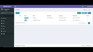 Install Config Manager Extension | laravel-admin.org