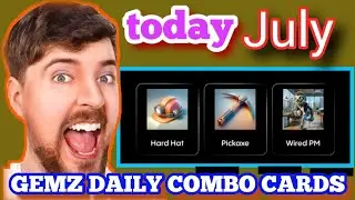 Gemz Daily combo Cards | Gemz Coin Daily Combo 15 July 2024