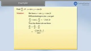 Example based on Derivatives of Functions in Parametric Forms