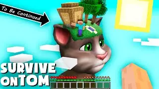 HOW to SURVIVE ON THE HEAD OF BIGGEST TALKING TOM in Minecraft ! Gameplay - Tom and BEN and Angela