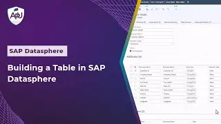 Building a Table in SAP Datasphere