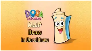 How to Draw Dora the Explorer's Map|How to draw Map from Dora the Explorer|Coreldraw||Drawing.