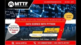 Day-5 (25-08-2021): Session-II: One Week Virtual Industrial Workshop on Data Science with Python