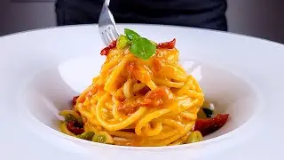 It's so delicious! Summer pasta with 3 tomatoes! Easy recipe!