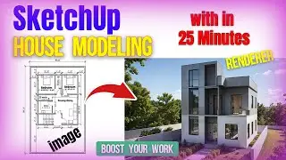 🟢 House Modeling in SketchUp 2022 | SketchUp Tutorial for Beginners to Professional  |  sketchup  🟢