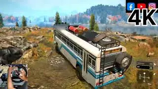 Snowrunner Season 10 Gameplay | 4K UHD+ | 4x Speed | Lanka Bus