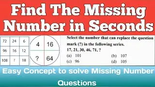 Missing Number reasoning || Very important Topics for campus placement || Aptitude Test Preparation