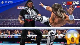 WWE 2K24 - Roman Reigns vs. Shawn Michaels - WrestleMania 41 Main Event Match | PS5™ [4K60]