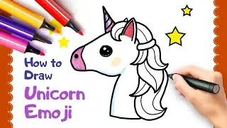 Как нарисовать Эмодзи Единорог | Рисунок - Раскраска | How to Draw a Unicorn Emoji