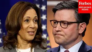 Mike Johnson Asked Point Blank About GOP Lawmakers Calling Kamala Harris A DEI Hire