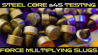 THE STEEL CORE SLUG TEST: BinTac B&W S45 457 Semi Auto Shocking Results! ( Armor Piercing )
