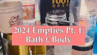 2024 Empties Pt.1- Bath and Body- New Year Clean out. #empties #2024 #freshstart