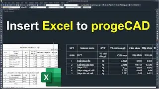 How to Insert Excel Table into ProgeCAD (an easy replacement for AutoCAD)