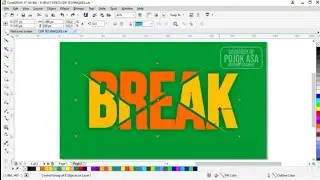 How to SPLIT TEXT Design in CorelDraw // BREAK TEXT