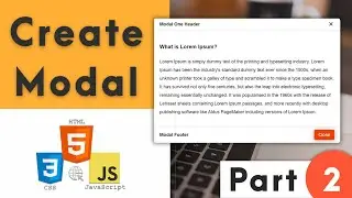 Create a Animated Modal Using HTML, CSS & JavaScript | With Source Code (2/2)