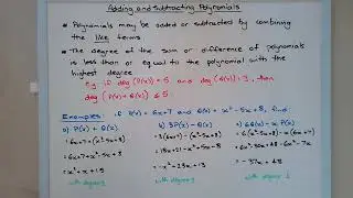 How to add or subtract polynomials by combining like terms