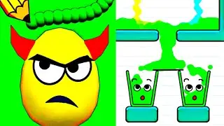 Draw To Smash VS Happy Glass Logic Puzzle GamePuzzle!