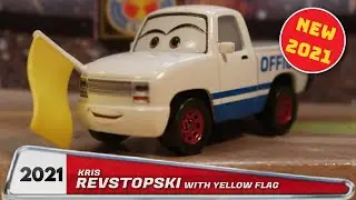 Kris Revstopski with Yellow Flag - Piston Cup Flag Waver - Disney Cars 3 Diecast Review