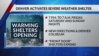 Denver to open overnight shelters for weekend snow