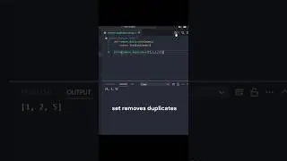 Remove Duplicates With Set 🤯 #python #coding #programming