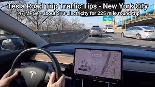 Tesla in Traffic Tips, NYC - Autopilot=less stress, EPA Range Exceeded, 225 miles at 147 MPGe is $13