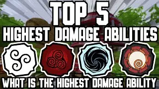 TOP 5 *HIGHEST DAMAGE* Abilities In Shindo Life | The 5 BIG DAMAGE Abilities In Shindo