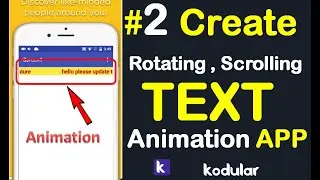 #2 How to Add Text Scrooling in our Applcation tutorial kodular,appybuilder.(2021)