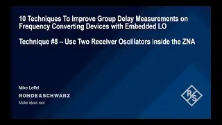 Technique #8: Use Two Receiver Oscillators inside the ZNA