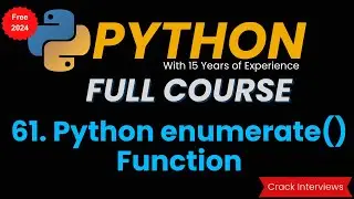 Python enumerate() Function | Enumerate function Python