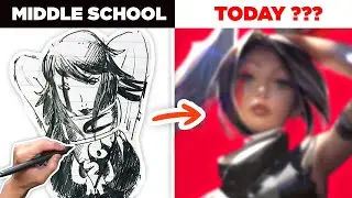 Redrawing my EMO High School Art 💀