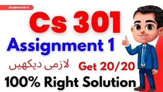 Cs301 Assignment 1 2023 | Cs301 Assignment solution 2023_cs301 Assignment 1 solution 2023