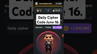 Earn 1,000,000 Hamster Kombat Daily Cipher, Code June 16. 